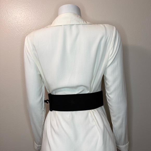 Black PU leather elastic waistband belt belt with gold tone buckle - Picture 5 of 9